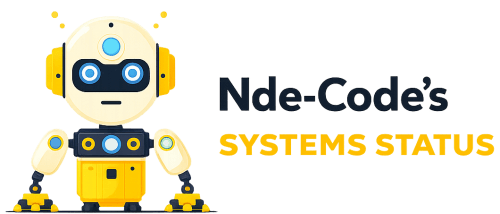 Nde-Code's systems status