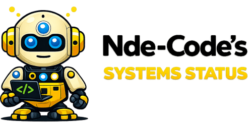Nde-Code's systems status