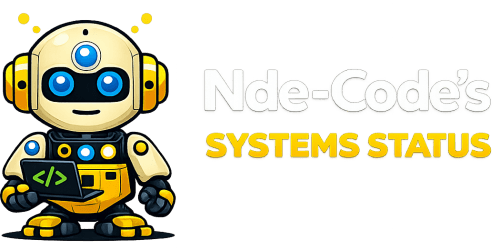 Nde-Code's systems status